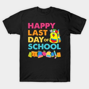 Happy Last Day Of School Shirt Teacher Appreciation Students T-Shirt